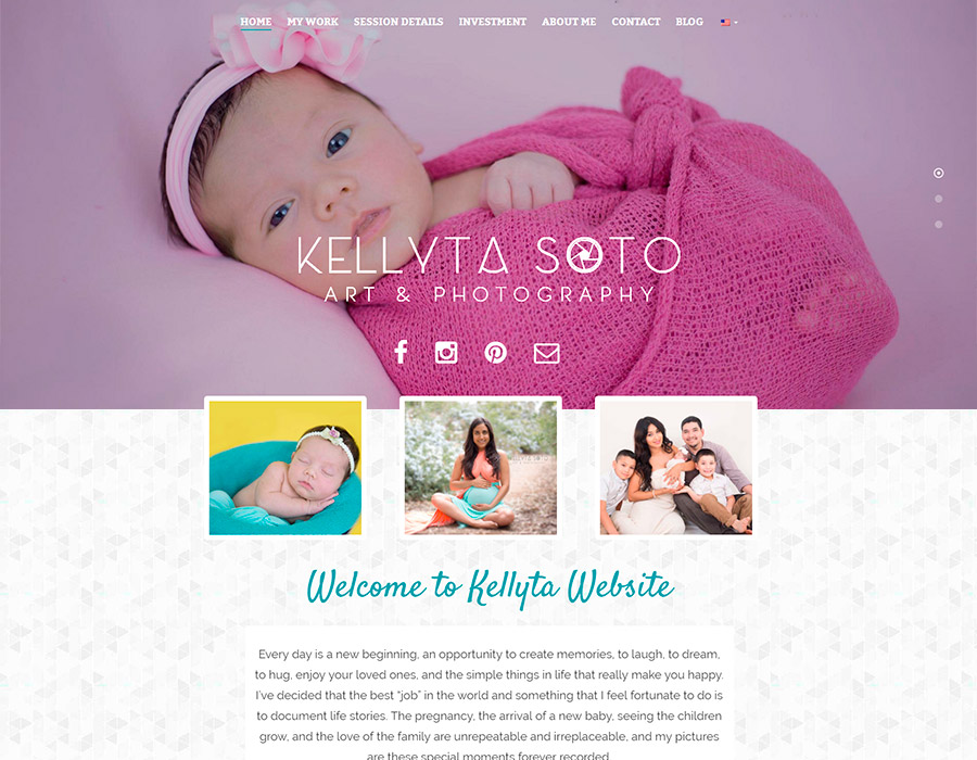 Kellyta Soto Fotografa, Diseño Web